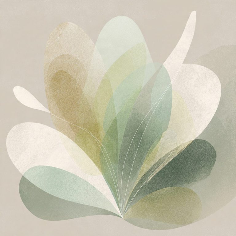 Imagen abstracta que simboliza el anclaje mental y la organización de los pensamientos para reducir el ruido mental.