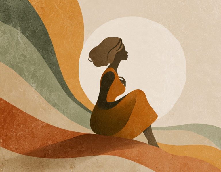 Ilustración abstracta sobre cómo aceptar con consciencia sin resignarse emocionalmente.