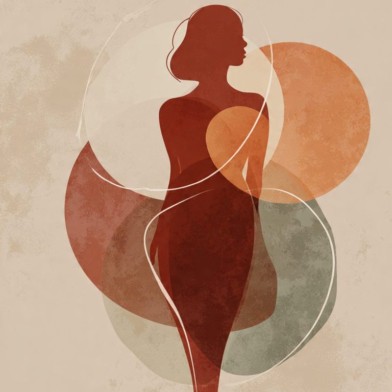 Ilustración abstracta que representa la aceptación como herramienta de resiliencia y claridad interior.