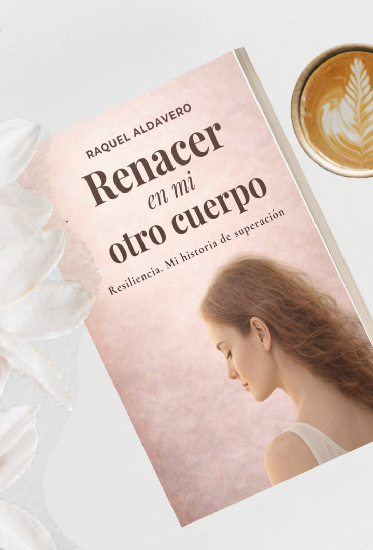 Mujer sosteniendo el libro 'Cáncer de útero Mi paréntesis vital' de Raquel Aldavero