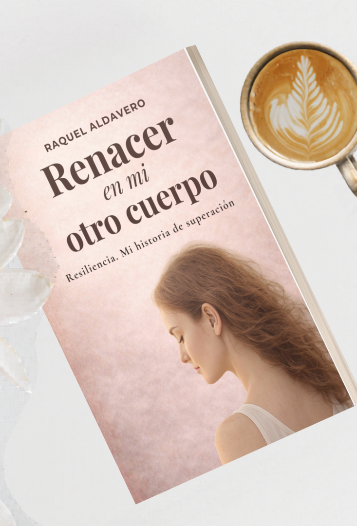 Mujer sosteniendo el libro 'Cáncer de útero Mi paréntesis vital' de Raquel Aldavero