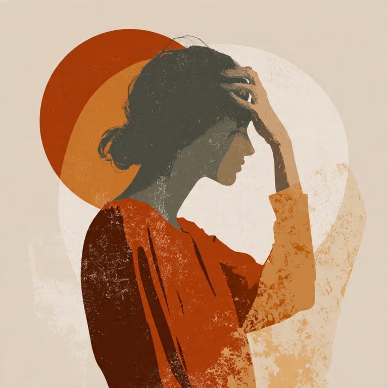 Ilustración de una esencia interior representada como un núcleo luminoso que permanece cuando las etiquetas externas caen.