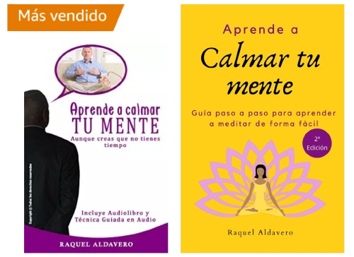 Portadas de libros sobre la meditación y el bienestar mental.