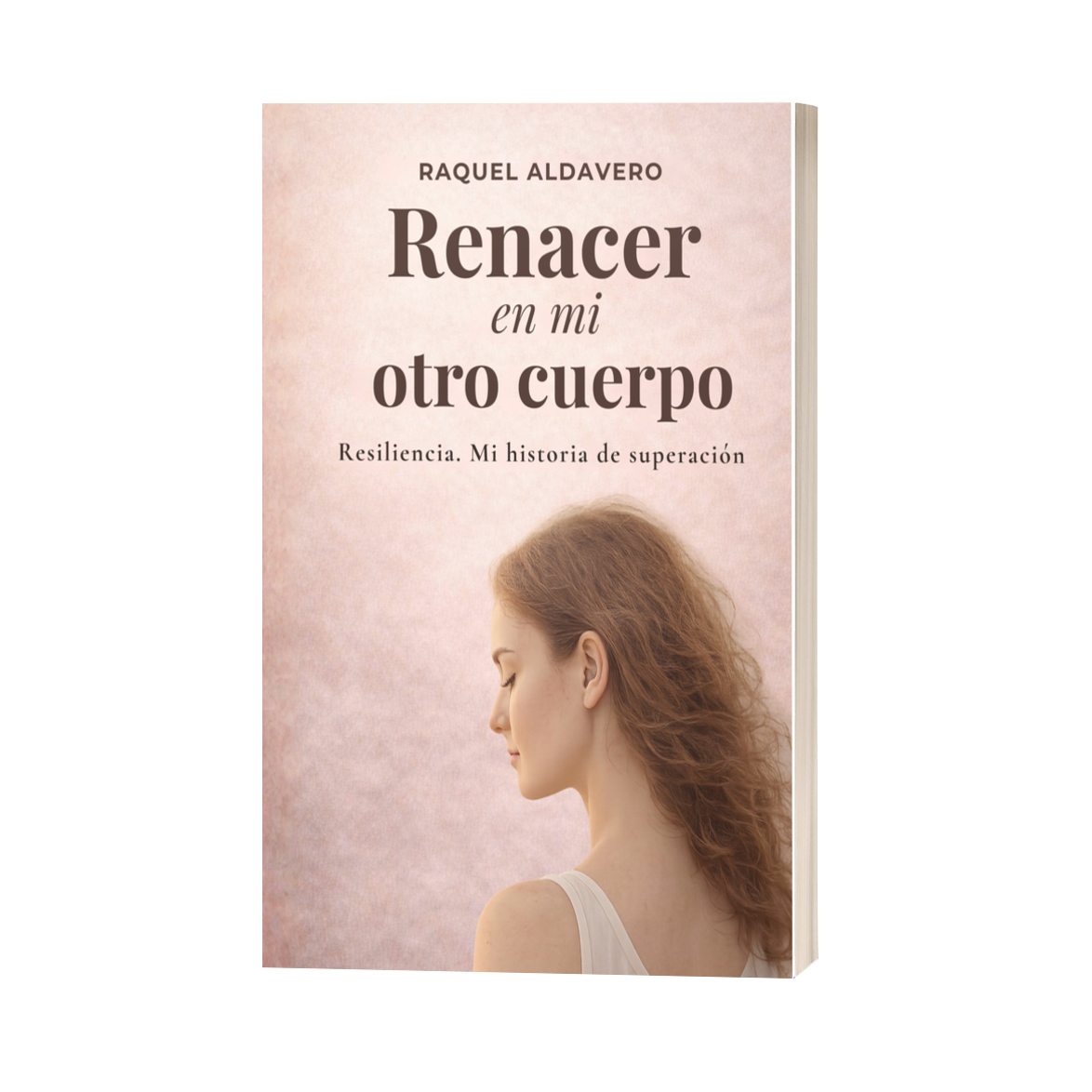 Portada del libro "Renacer en mi Otro Cuerpo" con una figura humana y mariposas.
