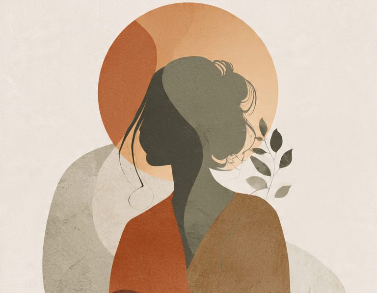 Ilustración que representa la calma mental y el equilibrio interior cuando la mente encuentra un lugar donde quedarse.