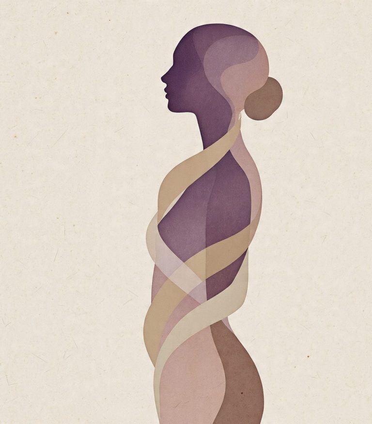 Ilustración de apoyo emocional entre dos personas, representando el acompañamiento en el cáncer