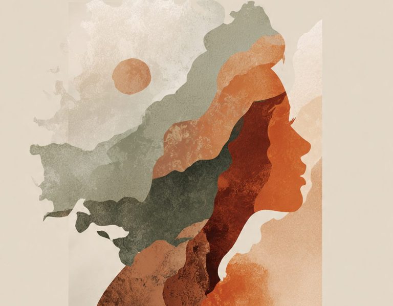 Ilustración abstracta que representa los cambios físicos inesperados tras el cáncer.