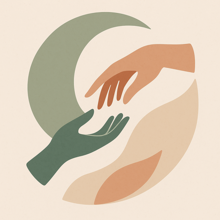 Ilustración minimalista de dos manos que se buscan Ilustración minimalista de dos manos que se buscan