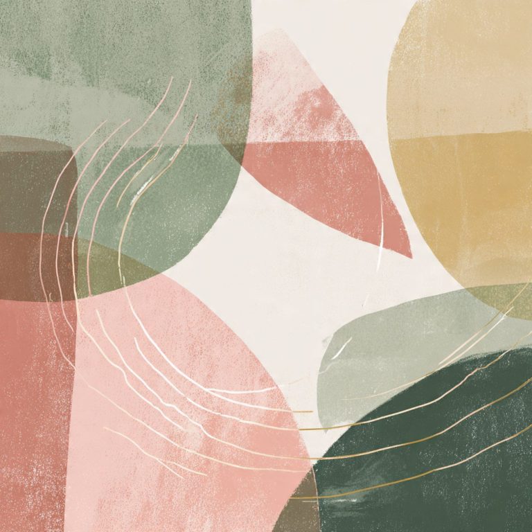 Ilustración abstracta que simboliza calma interior y estrategias para gestionar el miedo a la recaída tras el cáncer